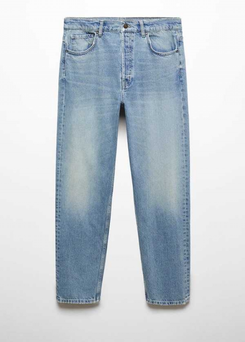 Mango Medium Wash Rovný-fit Jeans | MNG-21921