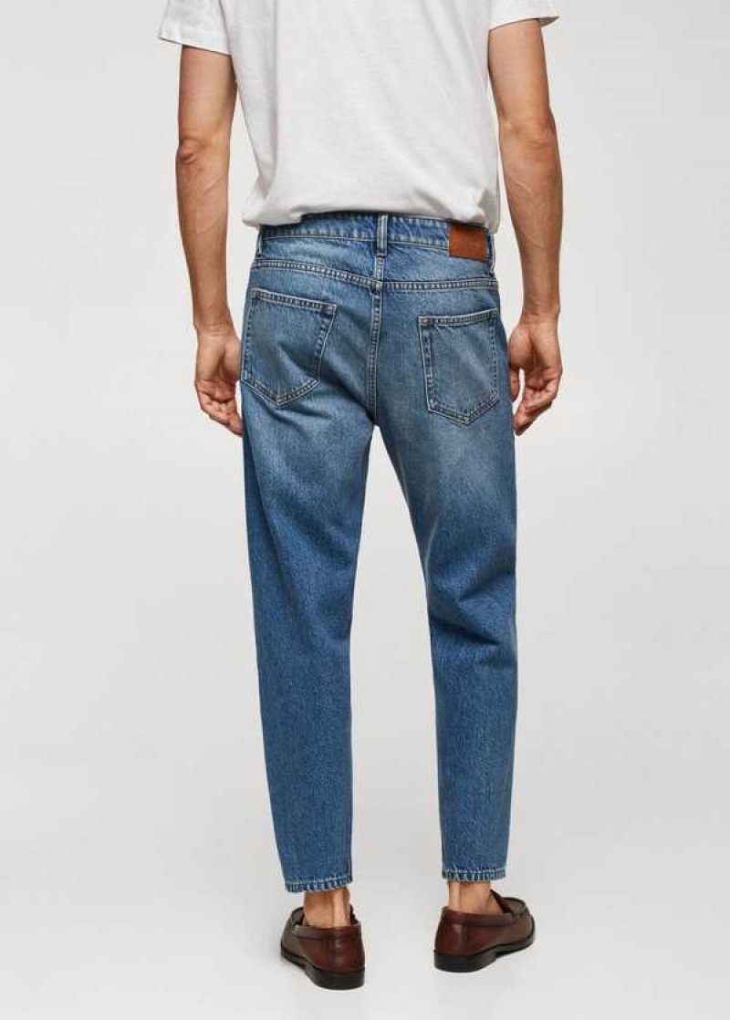 Mango Medium-wash Tapered-fit Jeans | MNG-21858