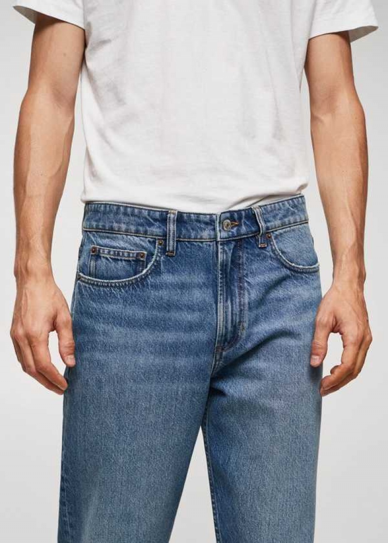 Mango Medium-wash Tapered-fit Jeans | MNG-21858