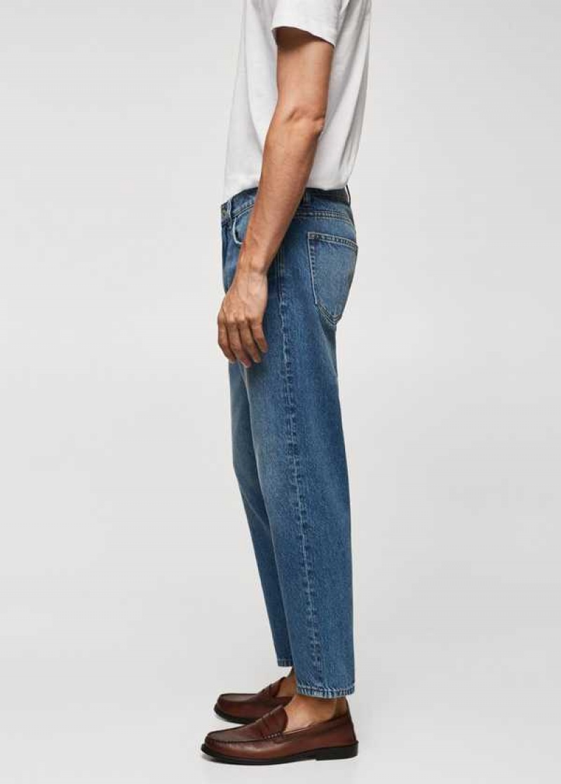 Mango Medium-wash Tapered-fit Jeans | MNG-21858