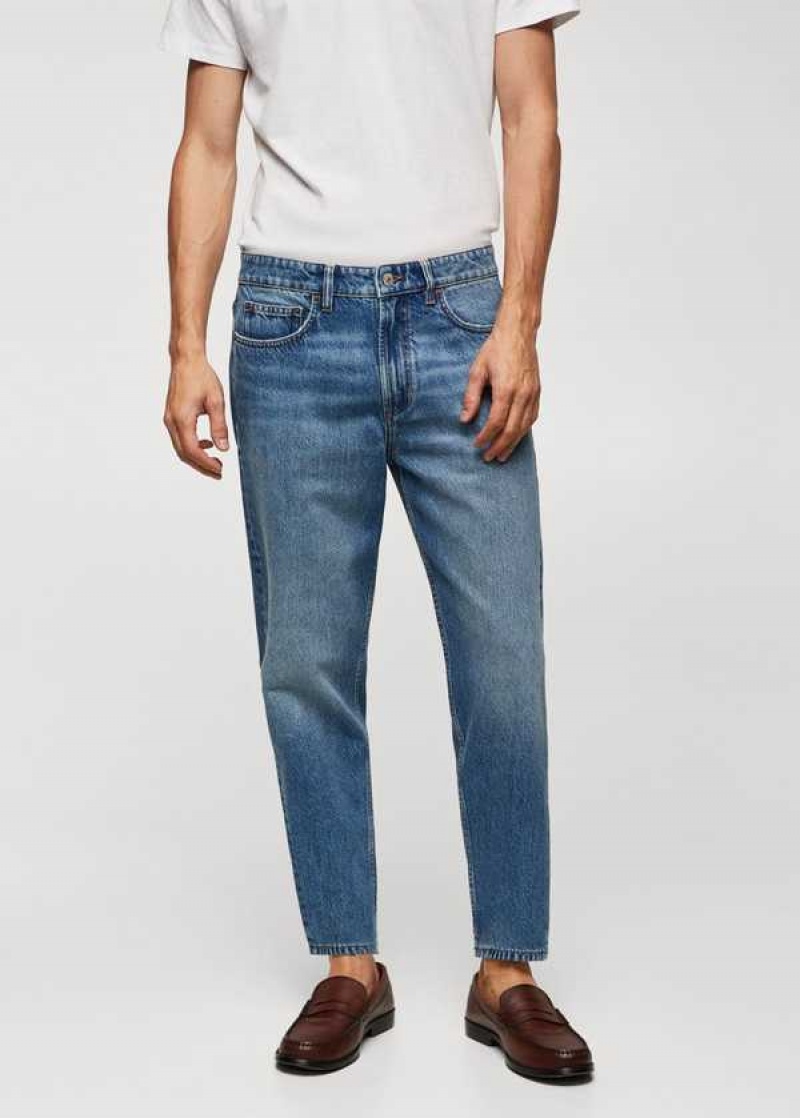 Mango Medium-wash Tapered-fit Jeans | MNG-21858