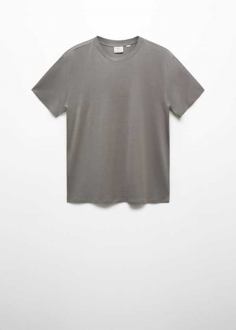 Mango Mercerized Regular-fit T-shirt | MNG-21699