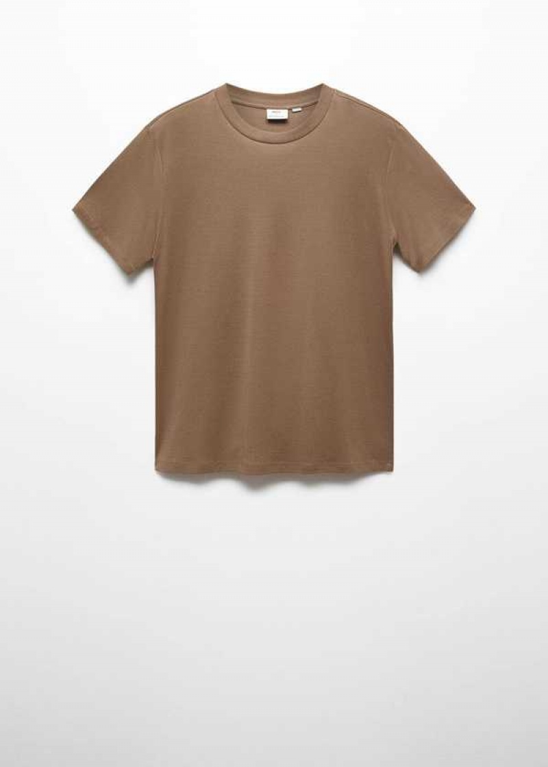 Mango Mercerized Regular-fit T-shirt | MNG-21698