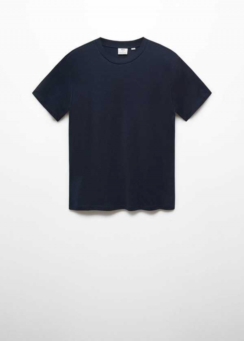 Mango Mercerized Regular-fit T-shirt | MNG-21696