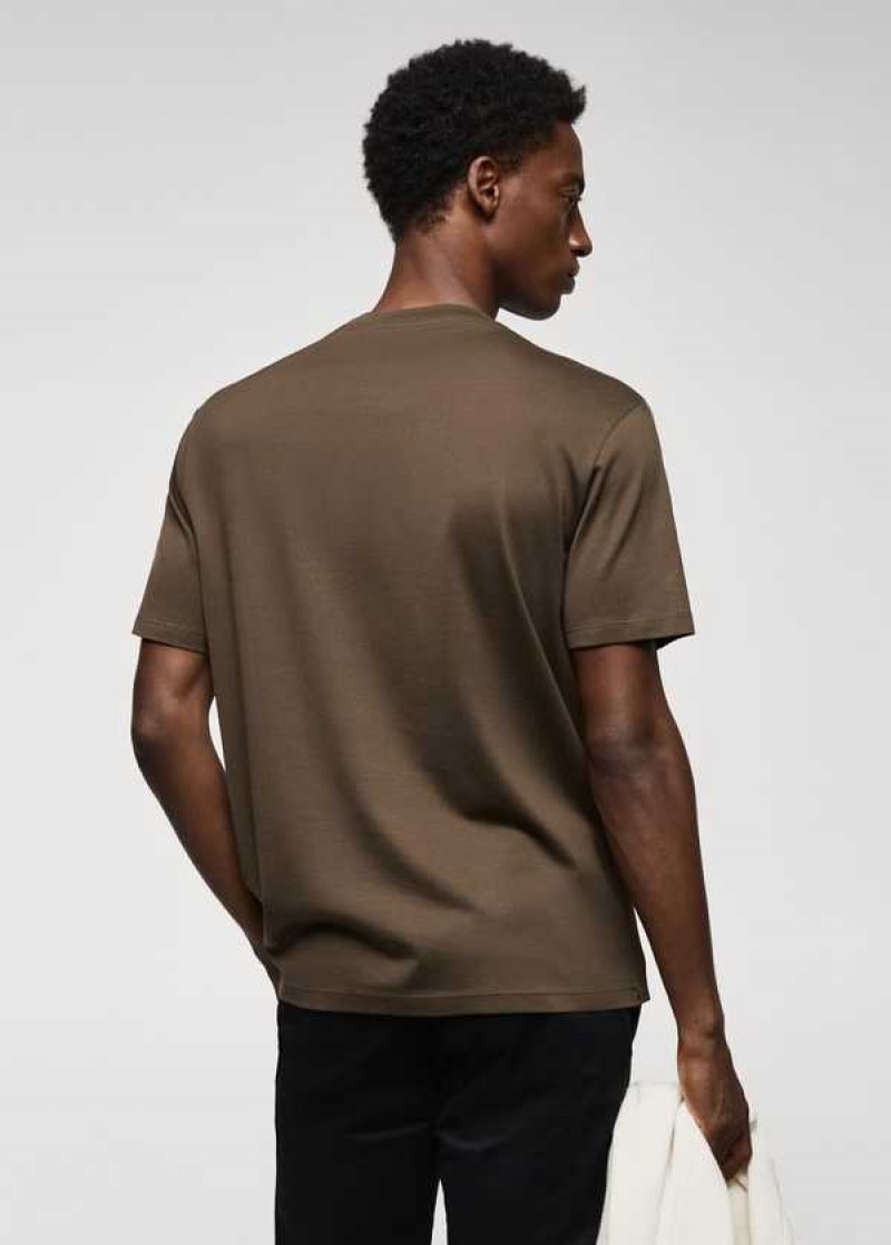 Mango Mercerized Regular-fit T-shirt | MNG-21607