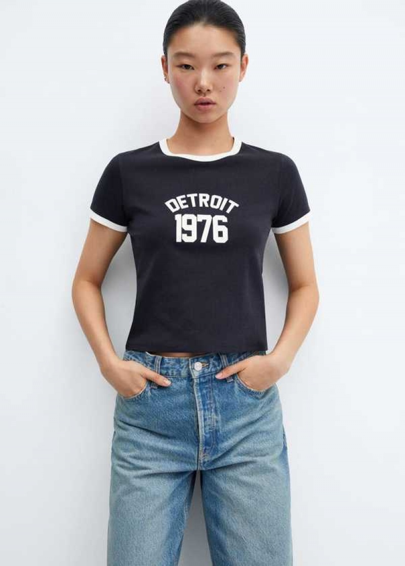 Mango Message Bavlněné T-shirt | MNG-25047