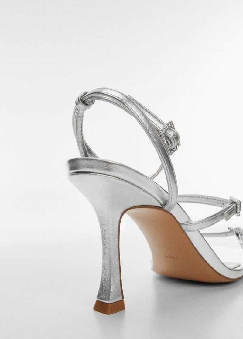 Mango Metallic Heel Sandals | MNG-23425