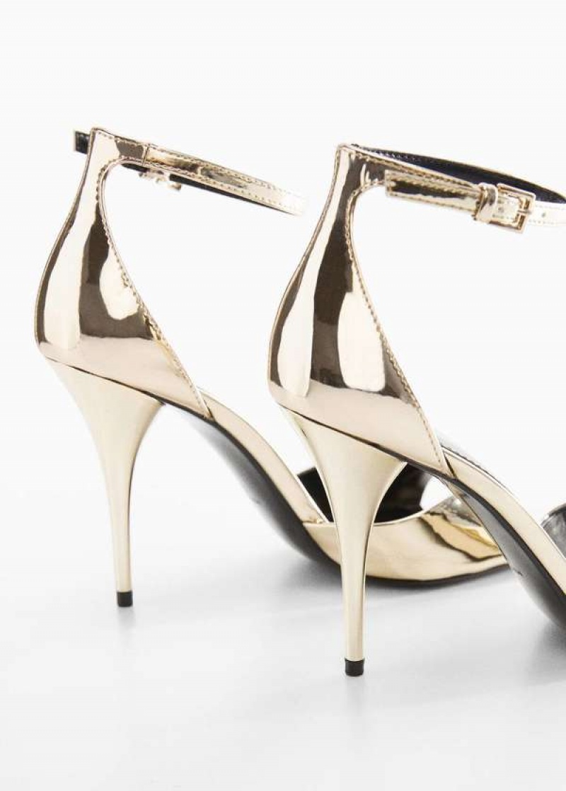 Mango Metallic Heel Sandals | MNG-23433