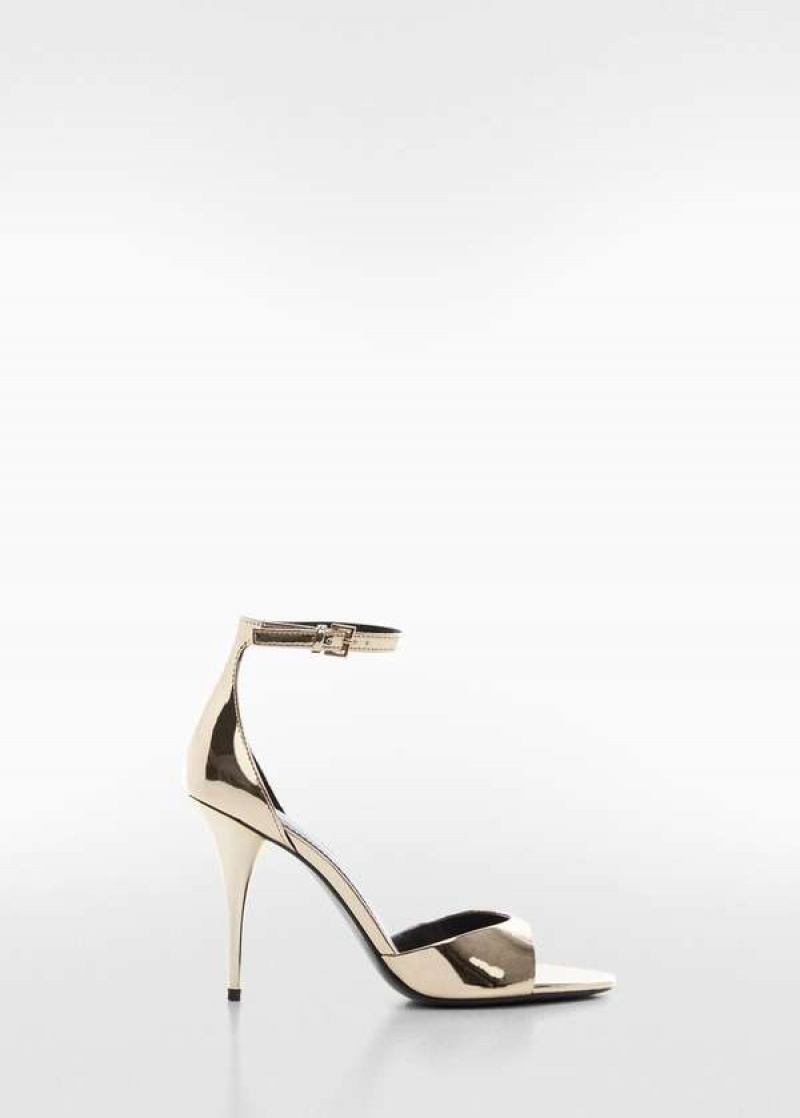 Mango Metallic Heel Sandals | MNG-23433