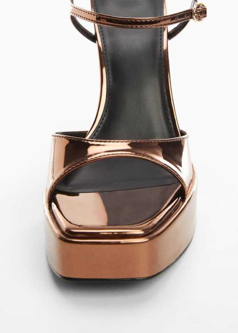 Mango Metallic Platformy Sandal | MNG-23597