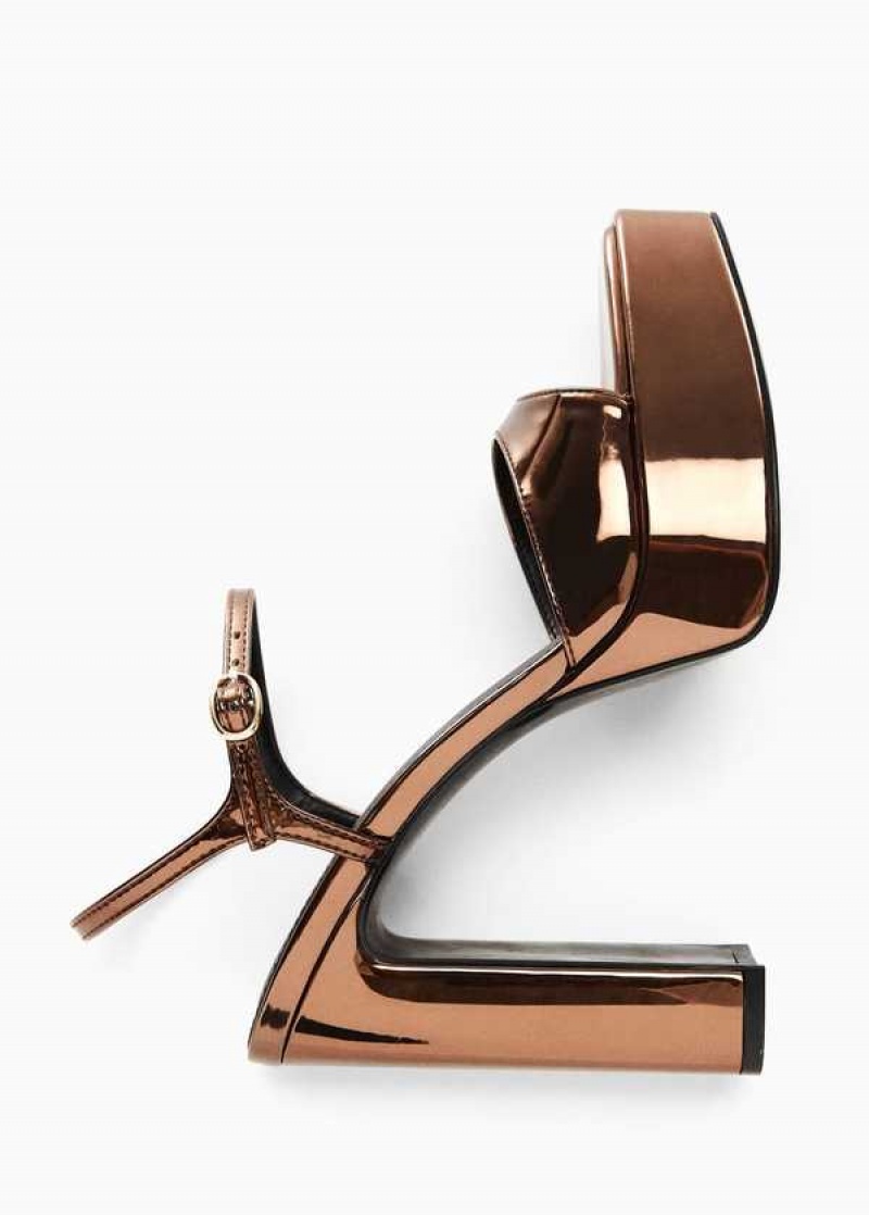 Mango Metallic Platformy Sandal | MNG-23597