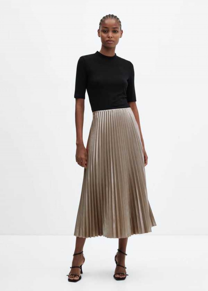 Mango Metallic Plisovaný Skirt | MNG-24127