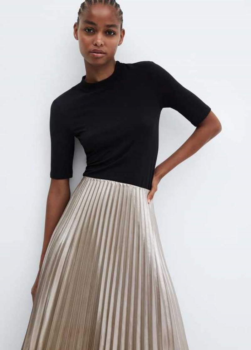 Mango Metallic Plisovaný Skirt | MNG-24127