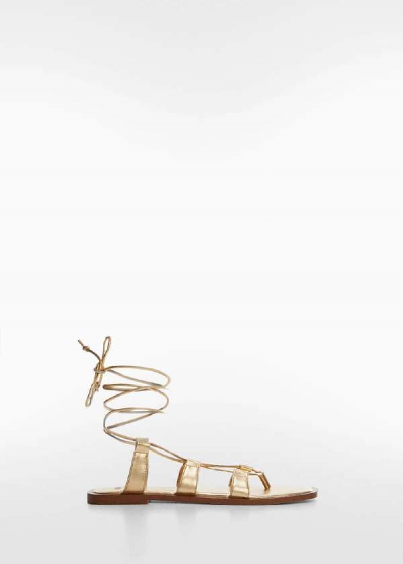 Mango Metallic Straps Sandals | MNG-23491