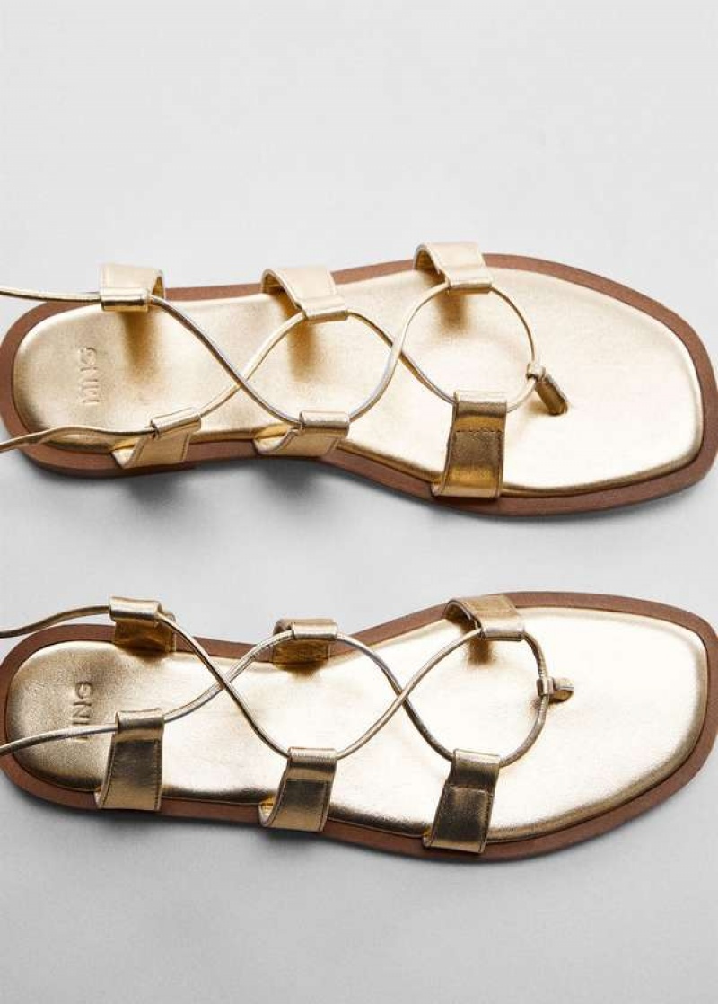 Mango Metallic Straps Sandals | MNG-23491