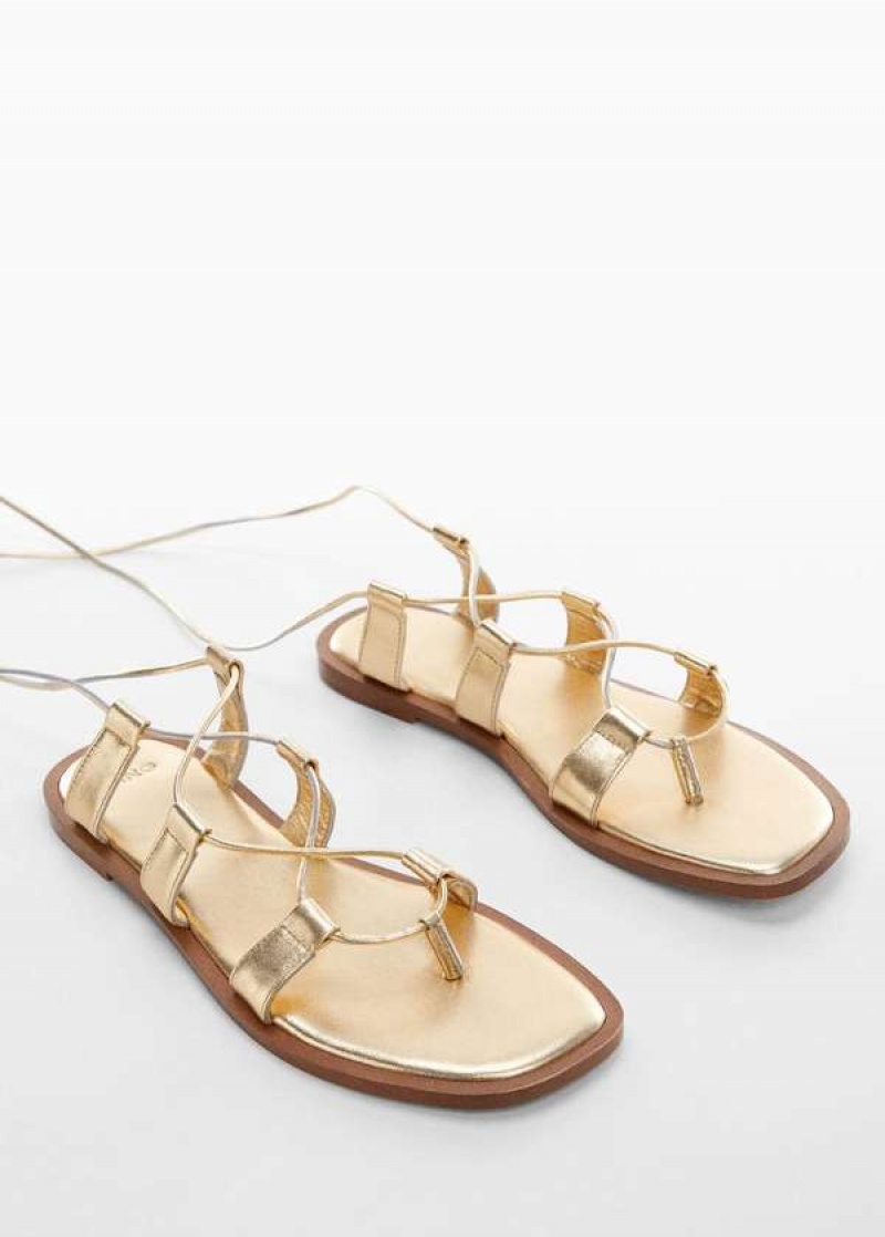 Mango Metallic Straps Sandals | MNG-23491