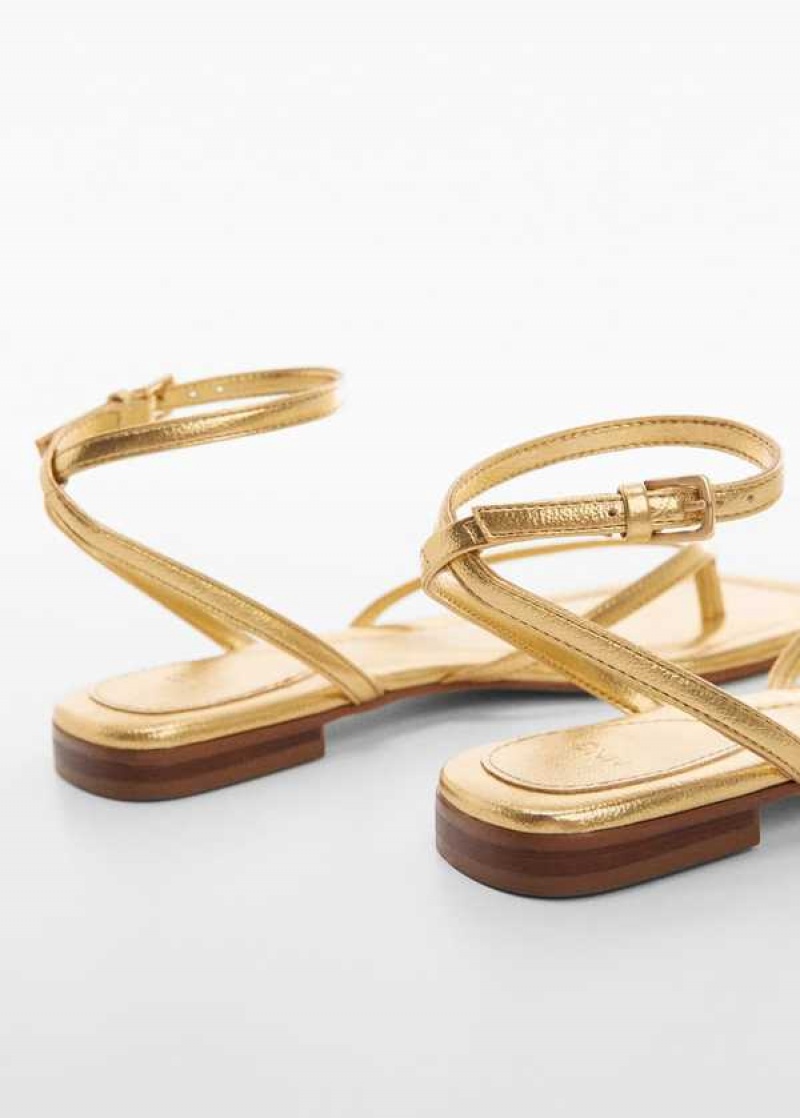 Mango Metallic Straps Sandals | MNG-23539