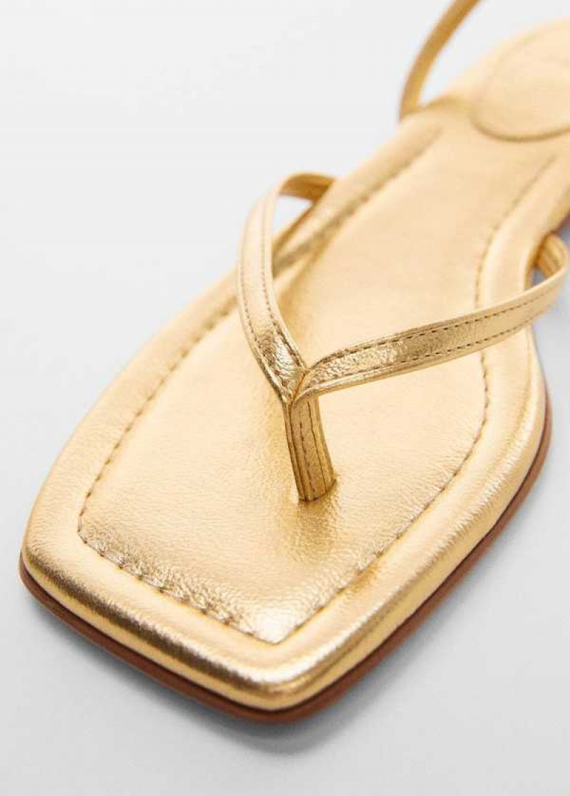 Mango Metallic Straps Sandals | MNG-23539