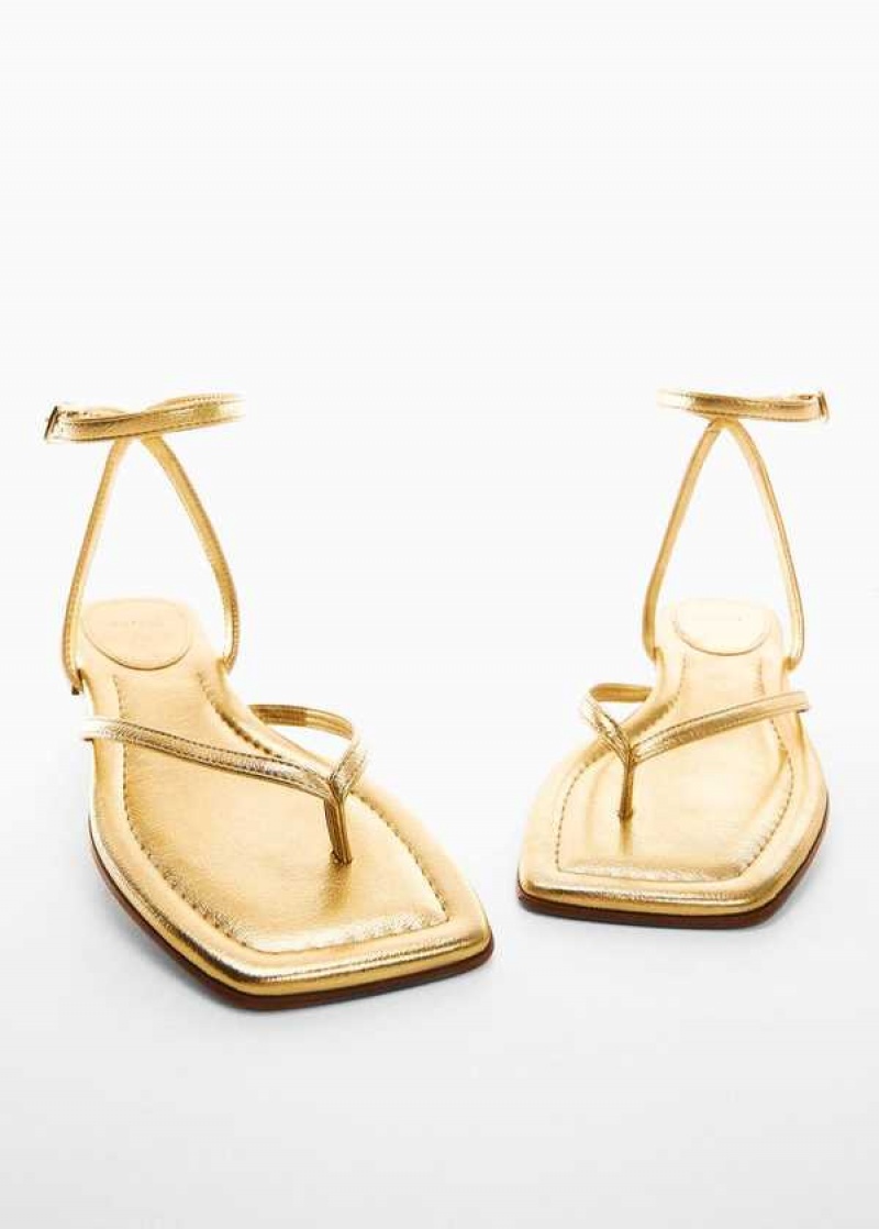 Mango Metallic Straps Sandals | MNG-23539