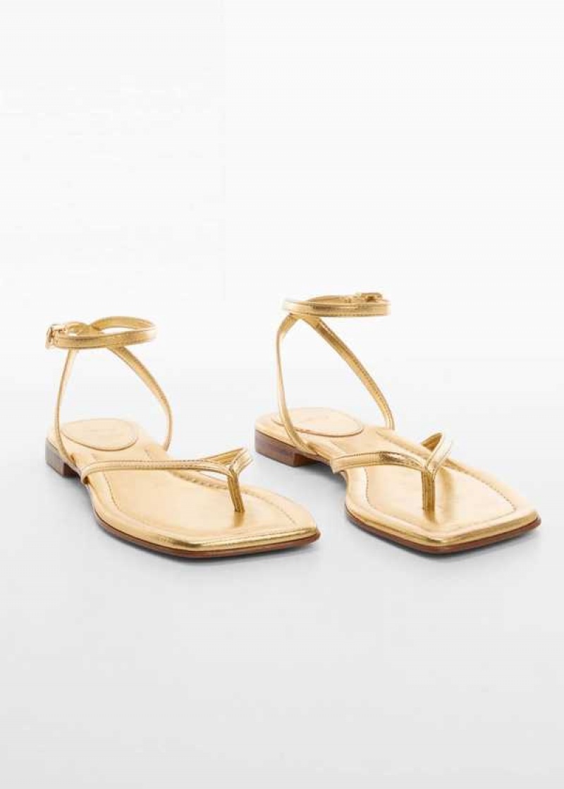 Mango Metallic Straps Sandals | MNG-23539