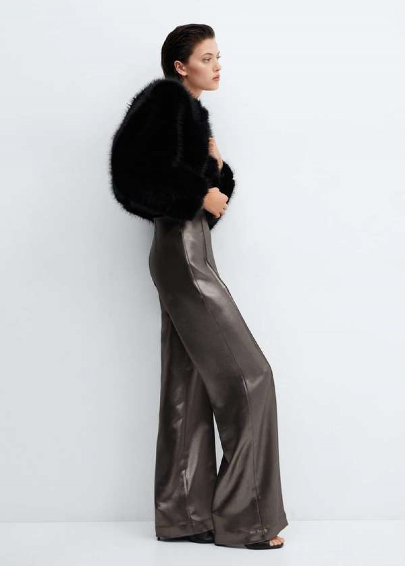 Mango Metallic-effect Pants | MNG-24300