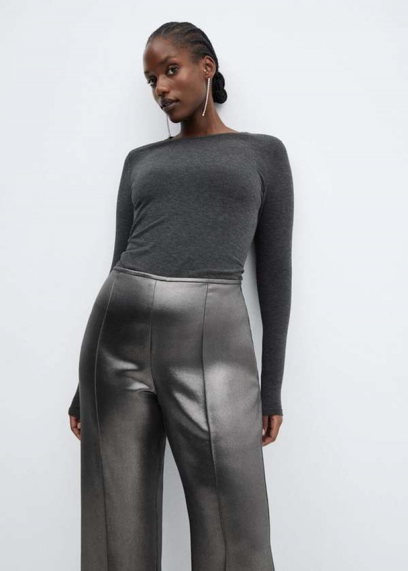 Mango Metallic-effect Pants | MNG-24300