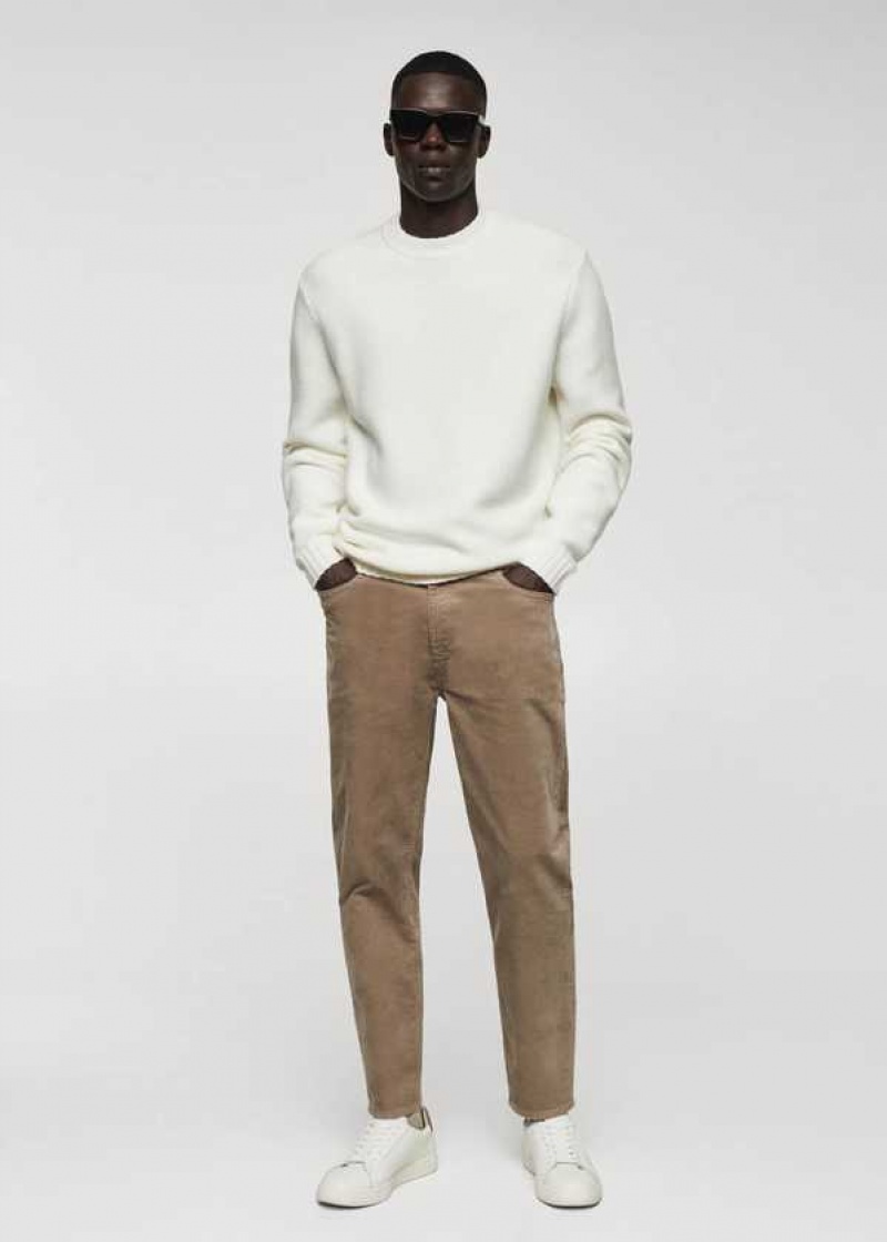 Mango Micro-corduroy Slim-fit Pants | MNG-22524