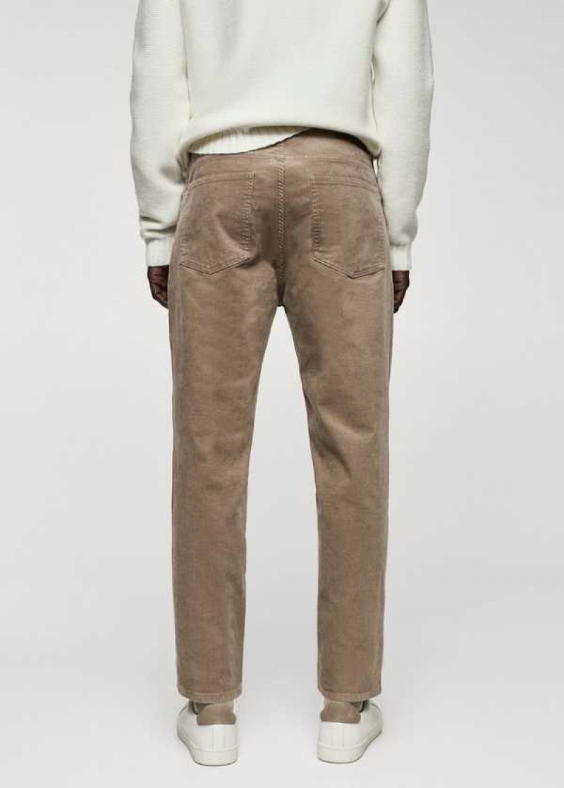 Mango Micro-corduroy Slim-fit Pants | MNG-22524