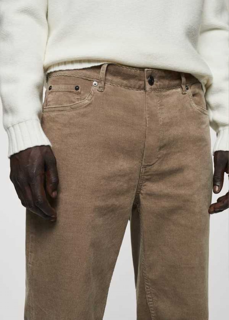 Mango Micro-corduroy Slim-fit Pants | MNG-22524