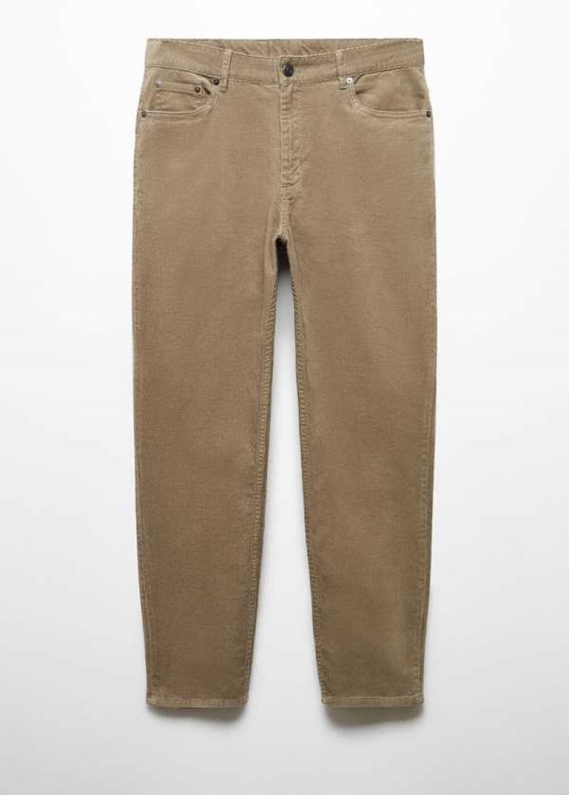 Mango Micro-corduroy Slim-fit Pants | MNG-22524