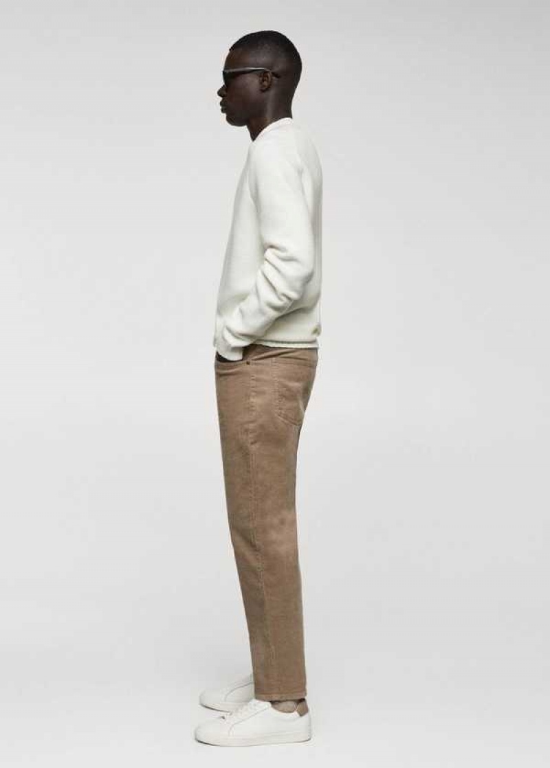 Mango Micro-corduroy Slim-fit Pants | MNG-22524