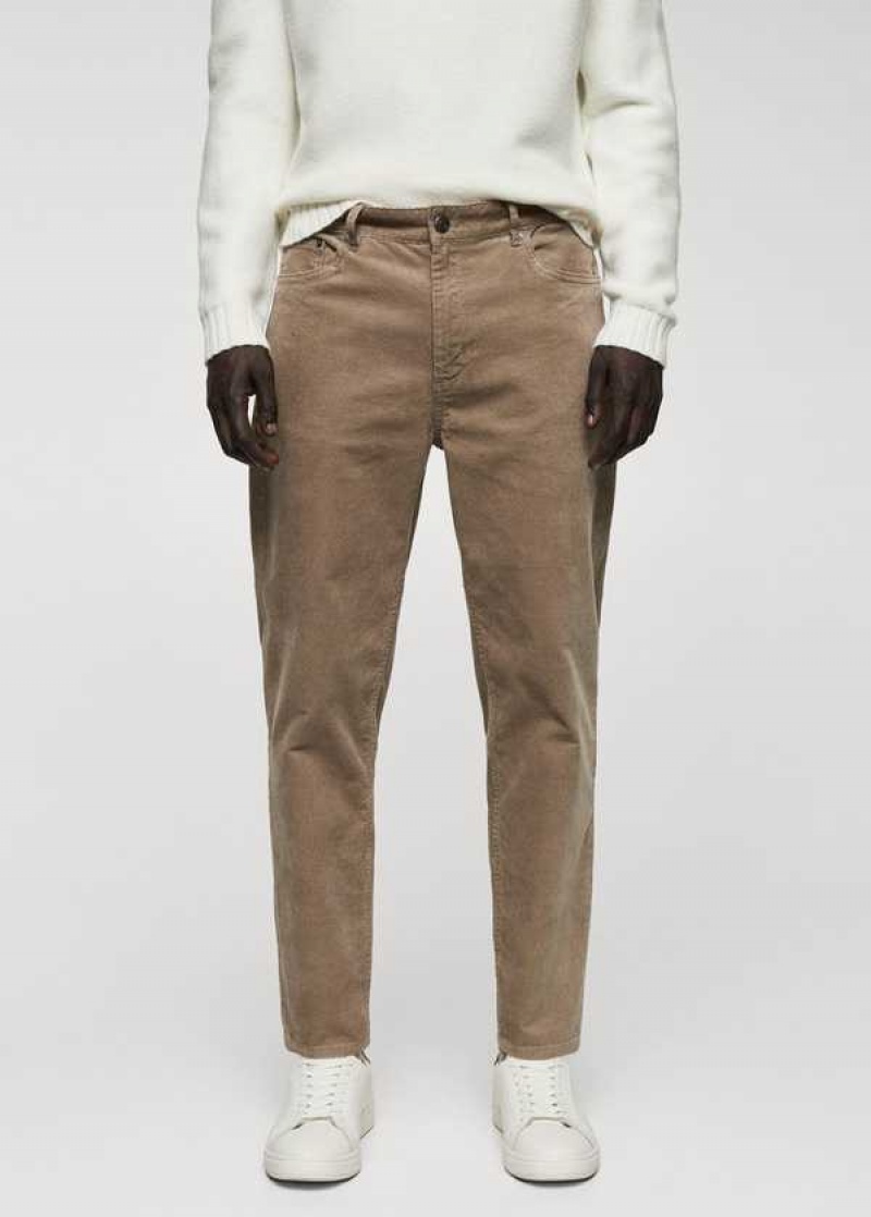 Mango Micro-corduroy Slim-fit Pants | MNG-22524