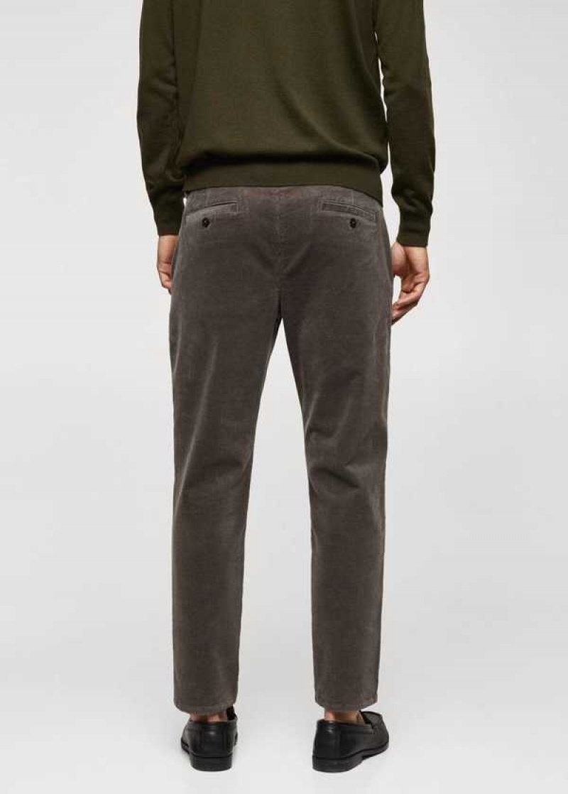 Mango Micro-corduroy Slim-fit Pants | MNG-22492