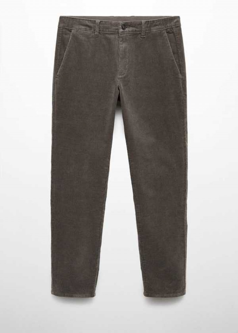 Mango Micro-corduroy Slim-fit Pants | MNG-22492