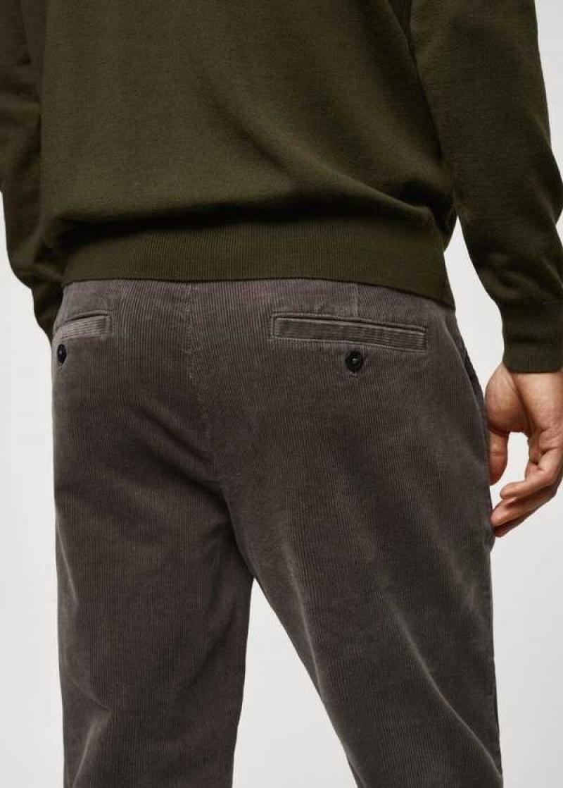 Mango Micro-corduroy Slim-fit Pants | MNG-22492