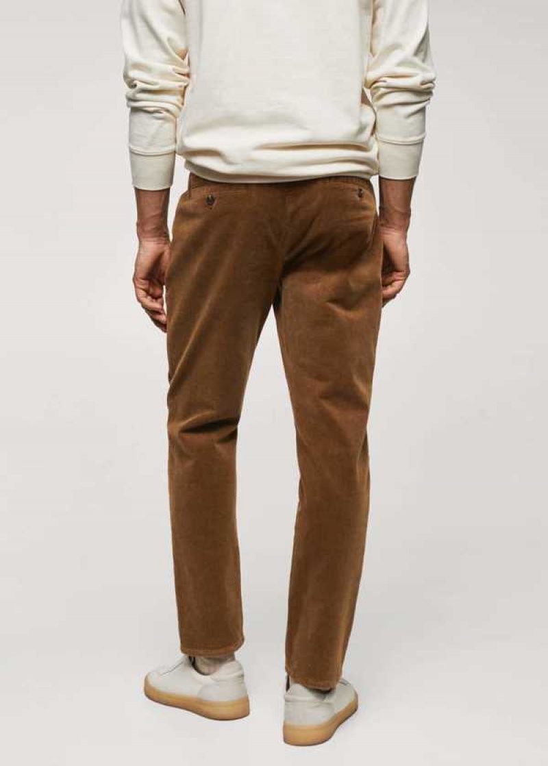 Mango Micro-corduroy Slim-fit Pants | MNG-22380