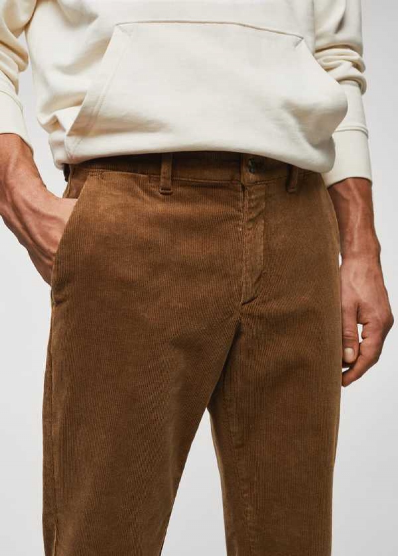 Mango Micro-corduroy Slim-fit Pants | MNG-22380