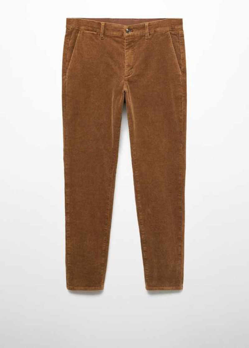 Mango Micro-corduroy Slim-fit Pants | MNG-22380