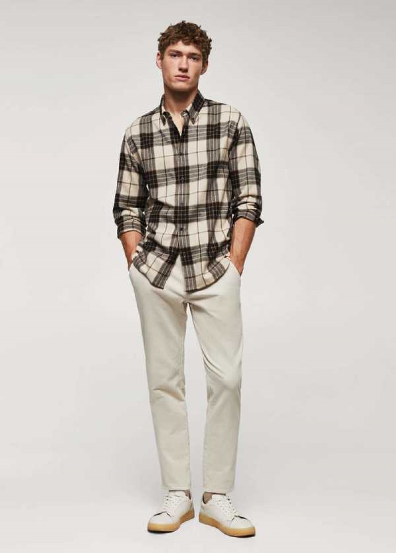 Mango Micro-corduroy Slim-fit Pants | MNG-22379