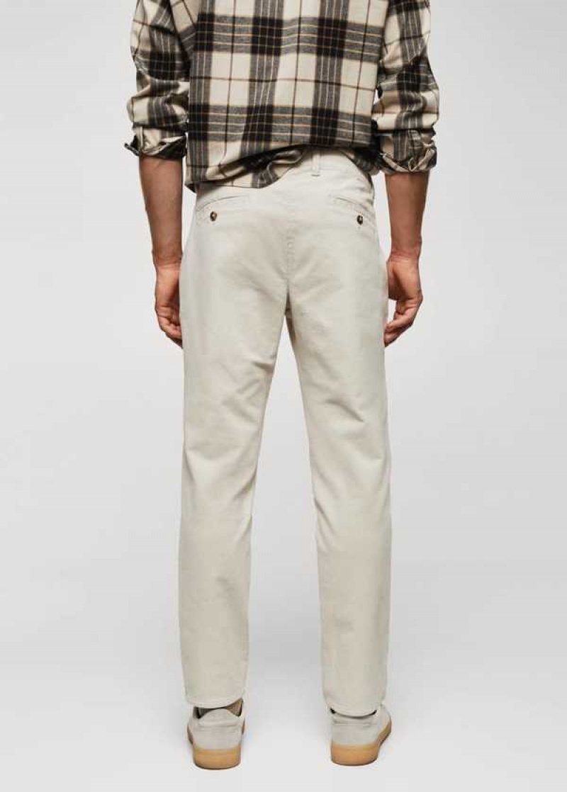 Mango Micro-corduroy Slim-fit Pants | MNG-22379