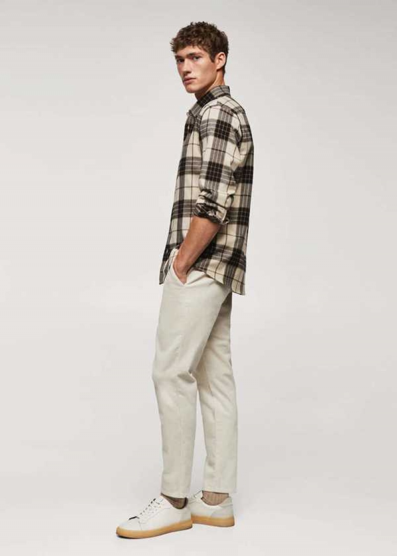 Mango Micro-corduroy Slim-fit Pants | MNG-22379