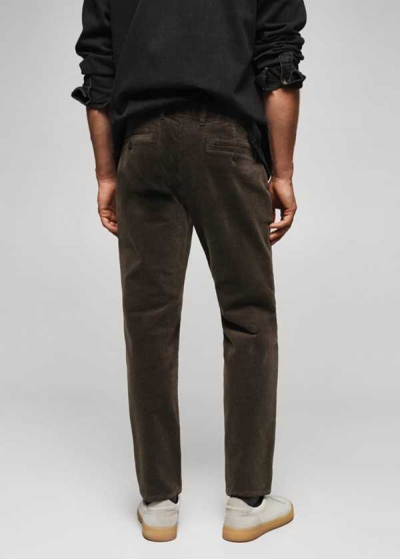 Mango Micro-corduroy Slim-fit Pants | MNG-22378