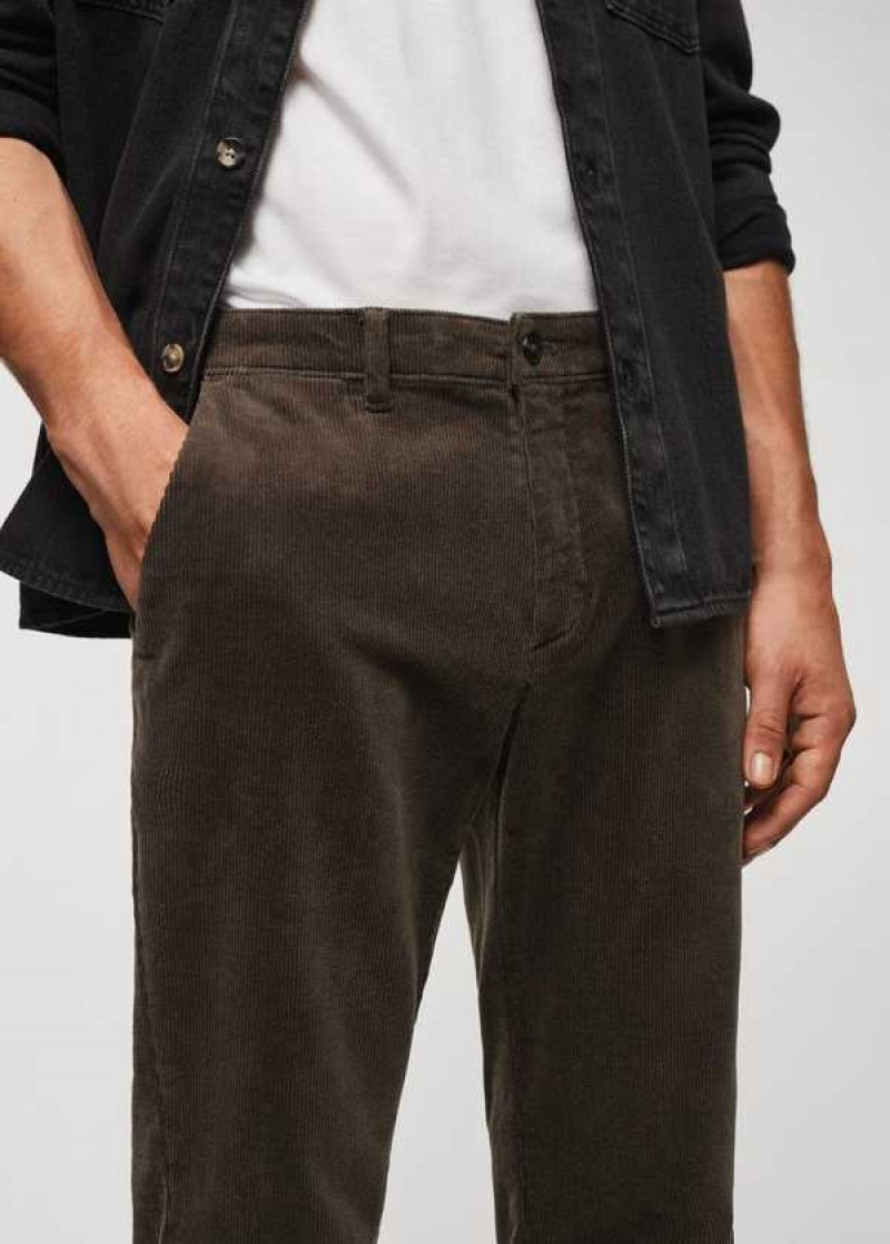 Mango Micro-corduroy Slim-fit Pants | MNG-22378