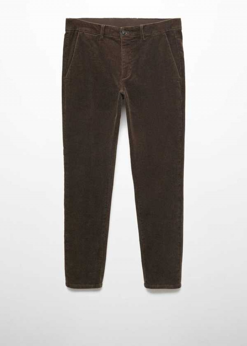 Mango Micro-corduroy Slim-fit Pants | MNG-22378