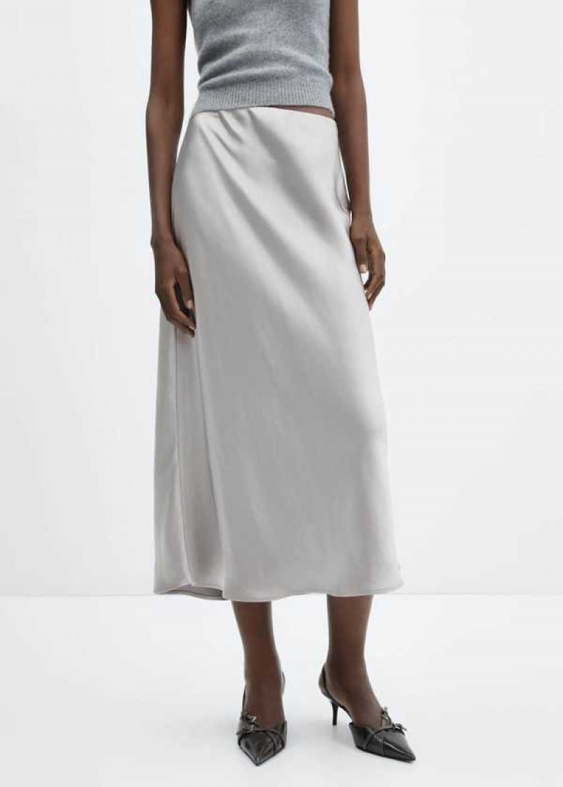 Mango Midi Satin Skirt | MNG-24000