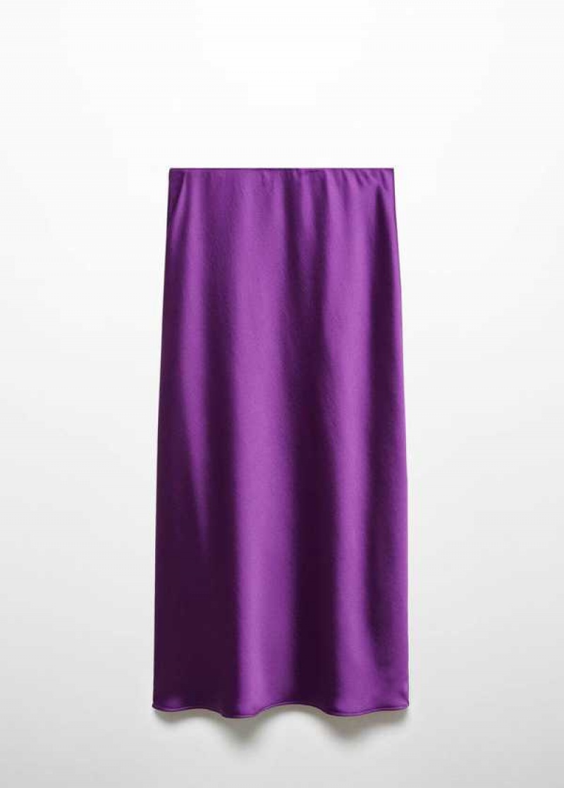 Mango Midi Satin Skirt | MNG-24128