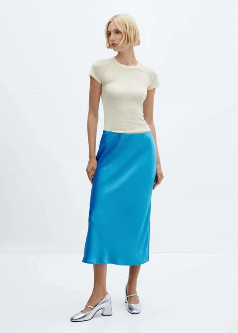 Mango Midi Satin Skirt | MNG-24130