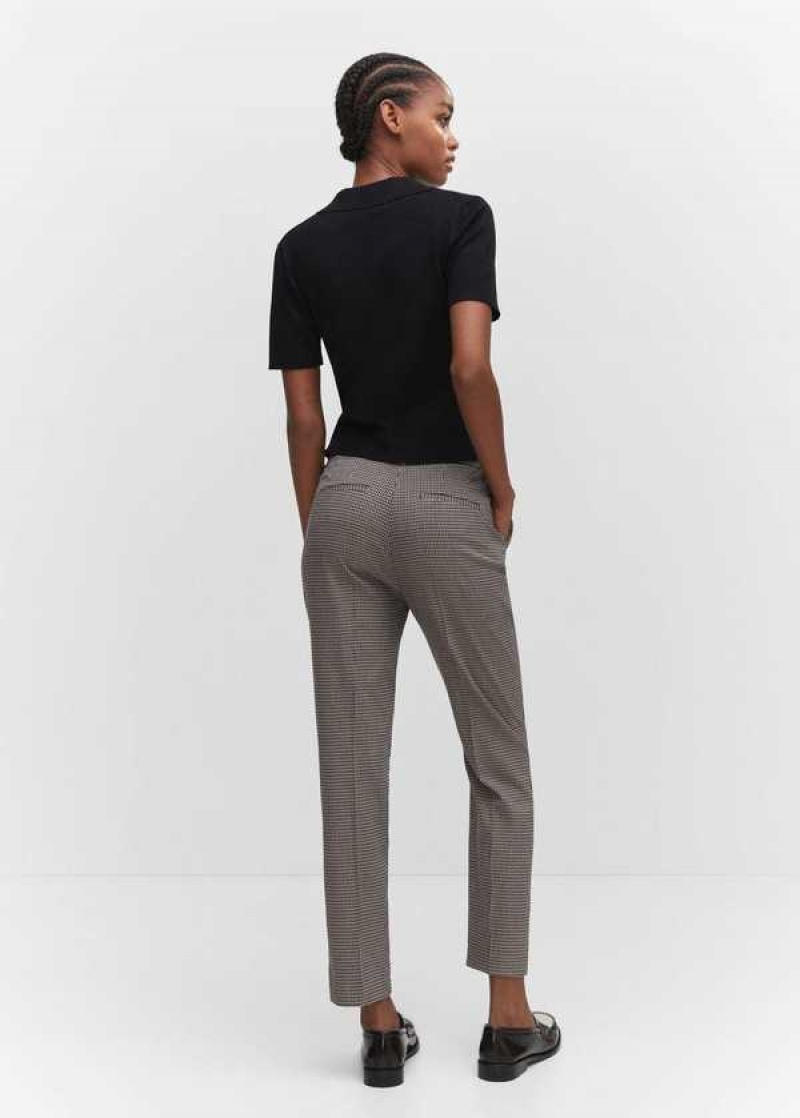 Mango Mid-rise Hubená Pants | MNG-24297