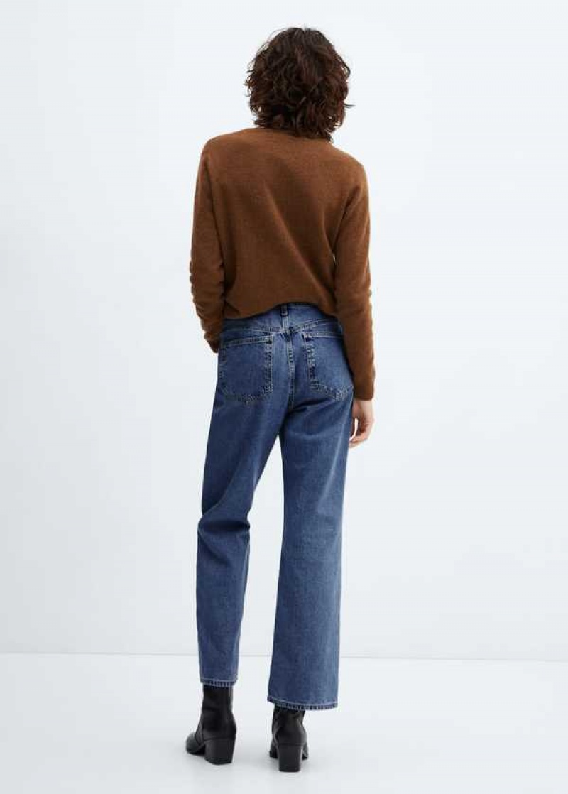 Mango Mid-rise Rovný Jeans | MNG-23773