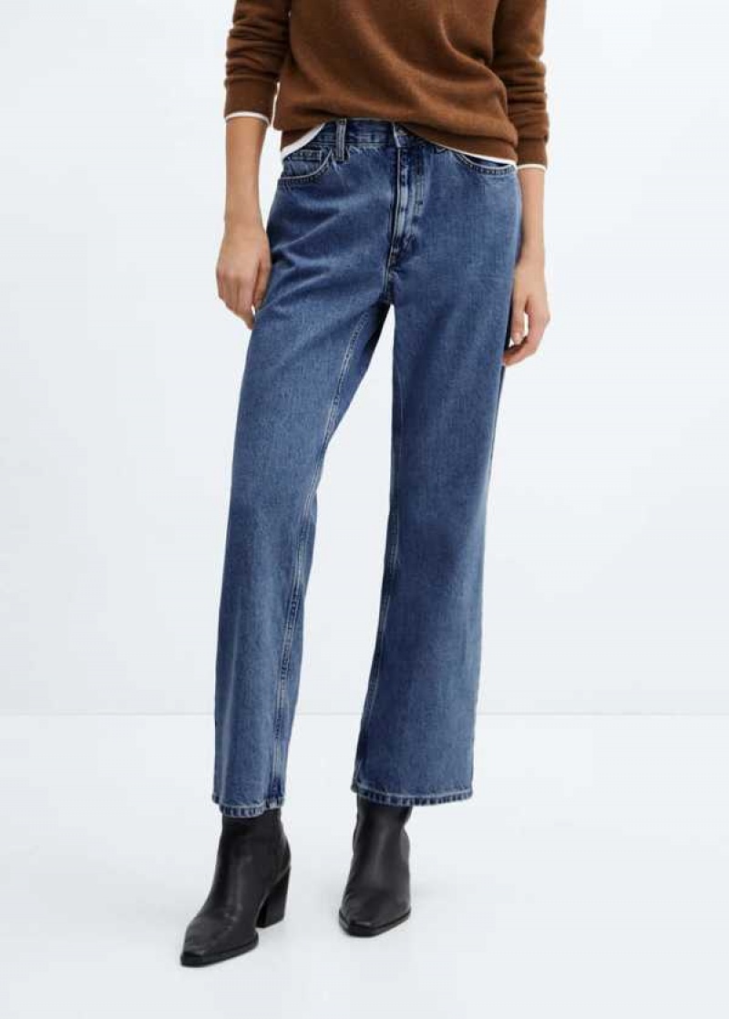 Mango Mid-rise Rovný Jeans | MNG-23773